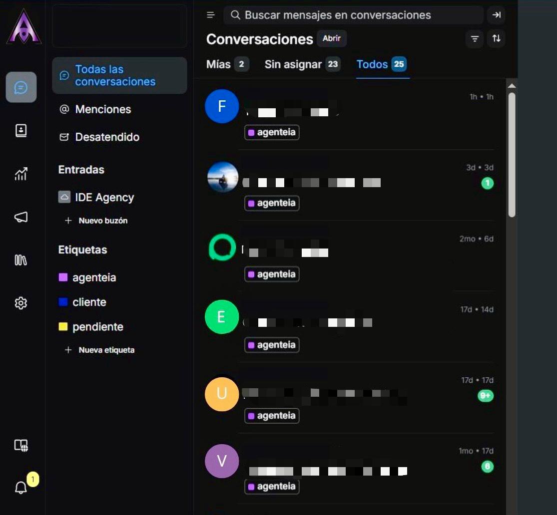 CRM Chatwoot Interface